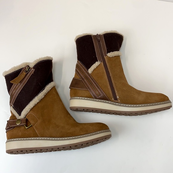 🆕White Mountain Caramel Fur Suede Leather Boots - Picture 7 of 15